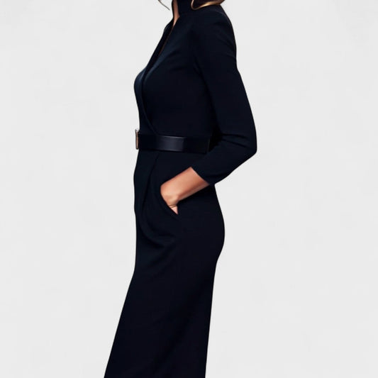 Inês | Elegancka Sukienka z Paskiem