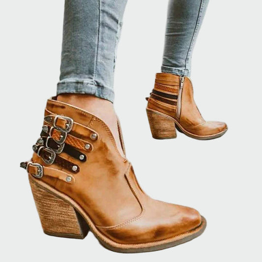 Marica - Buty skórzane w stylu vintage