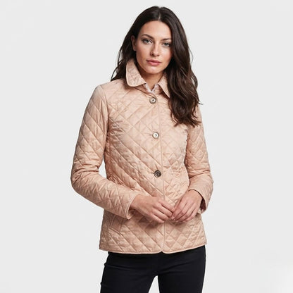 Ľahká prešívaná bunda zo zmesi bavlny s priliehavým strihom
