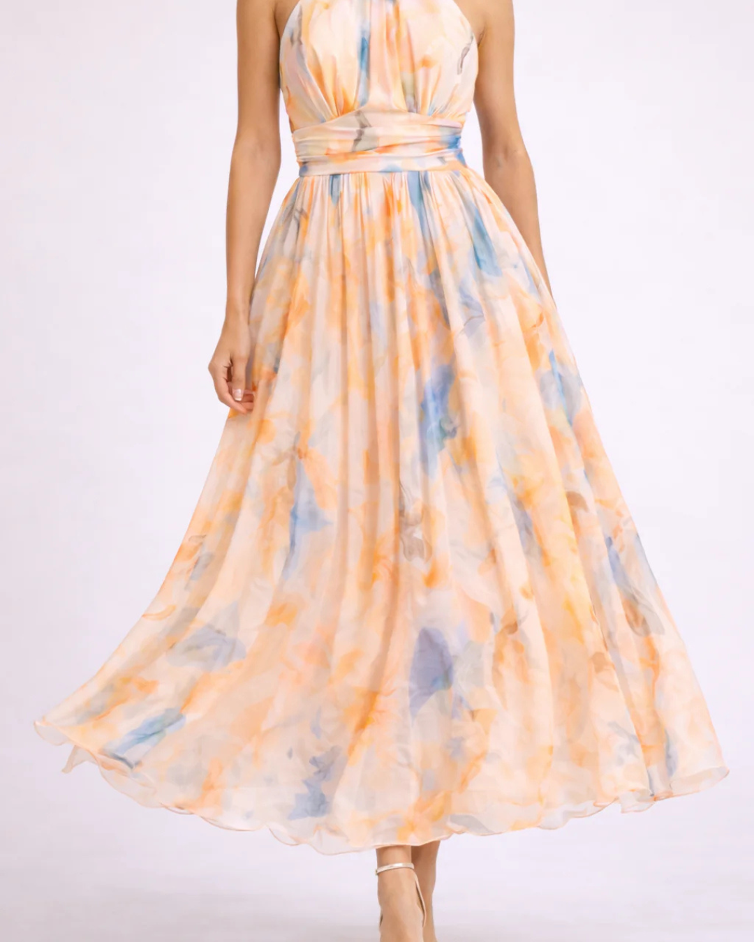 Aurora™ | Elegantné maxi šaty s umeleckou potlačou