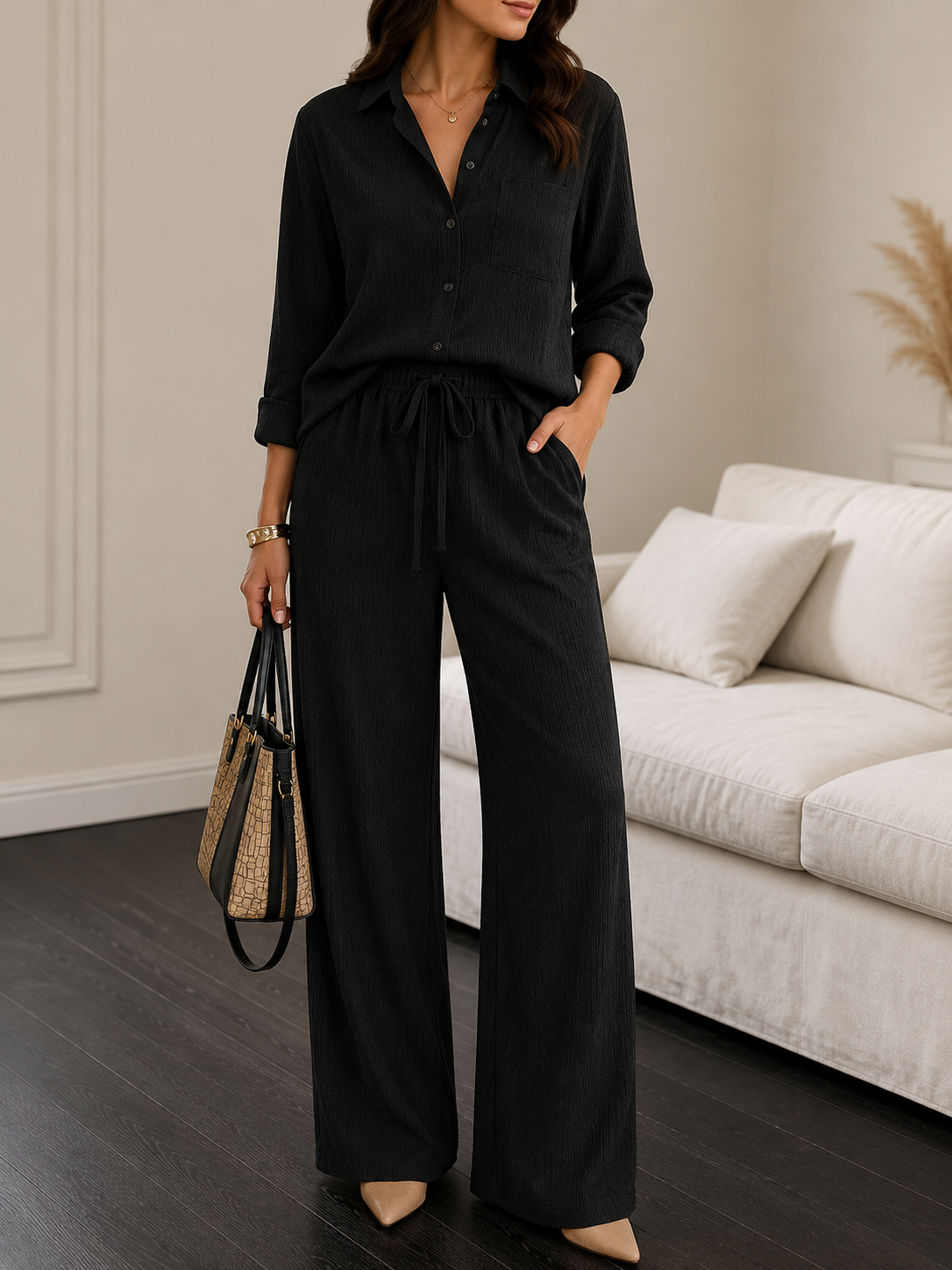 Viktória | Elegantné nohavice so širokými nohavicami