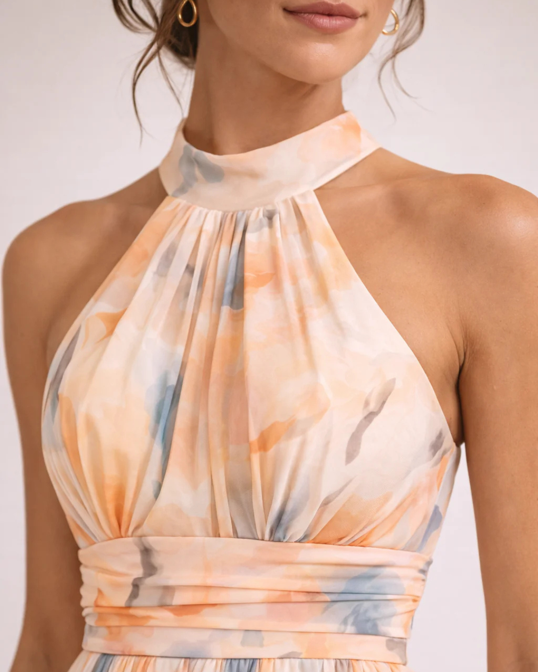 Aurora™ | Elegantné maxi šaty s umeleckou potlačou