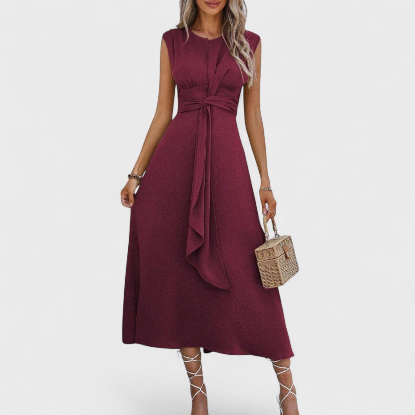 Emilia | Elegantná maxi sukňa bez rukávov a s okrúhlym výstrihom