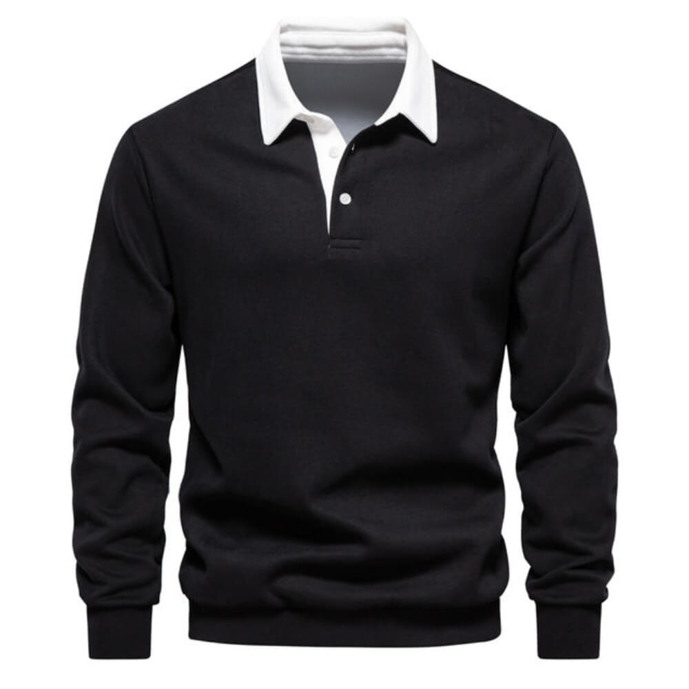 Emil™ | Elegantné pánske polo tričko s dlhým rukávom