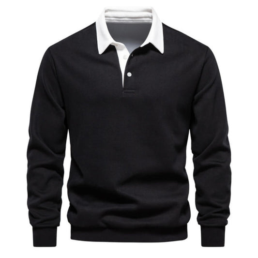 Emil™ | Elegancka męska koszulka polo z długim rękawem