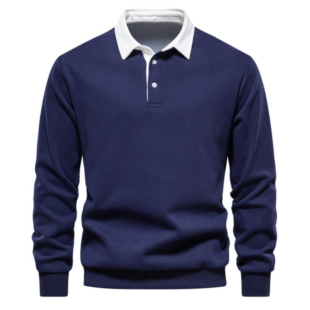 Emil™ | Elegantné pánske polo tričko s dlhým rukávom