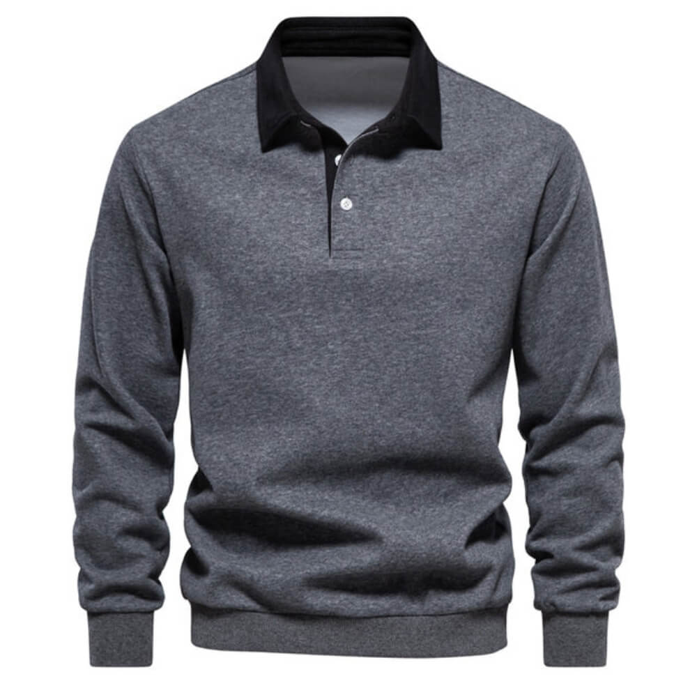Emil™ | Elegantné pánske polo tričko s dlhým rukávom