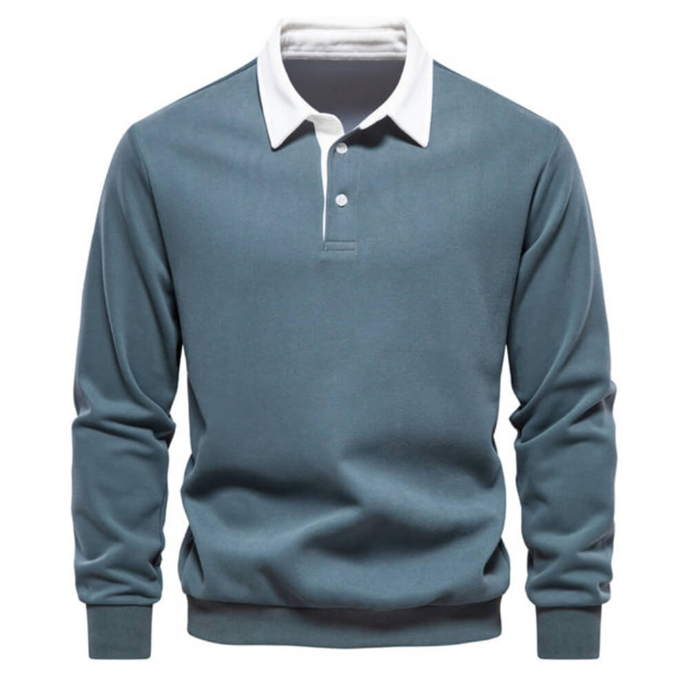 Emil™ | Elegantné pánske polo tričko s dlhým rukávom