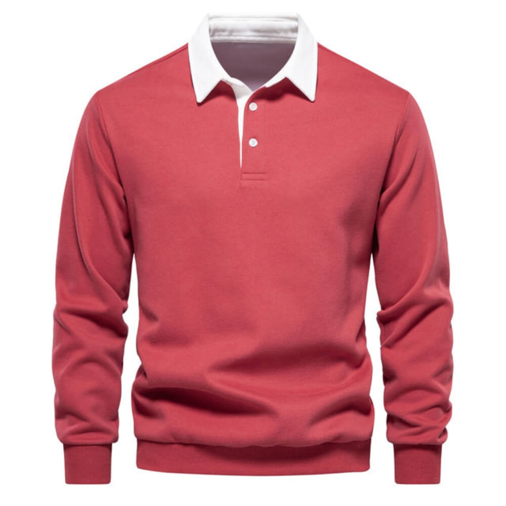 Emil™ | Elegantné pánske polo tričko s dlhým rukávom