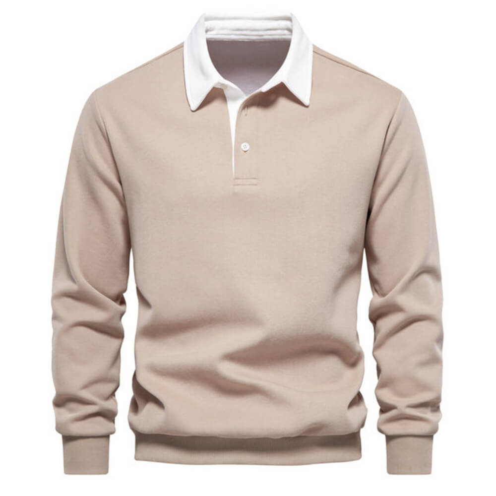 Emil™ | Elegantné pánske polo tričko s dlhým rukávom