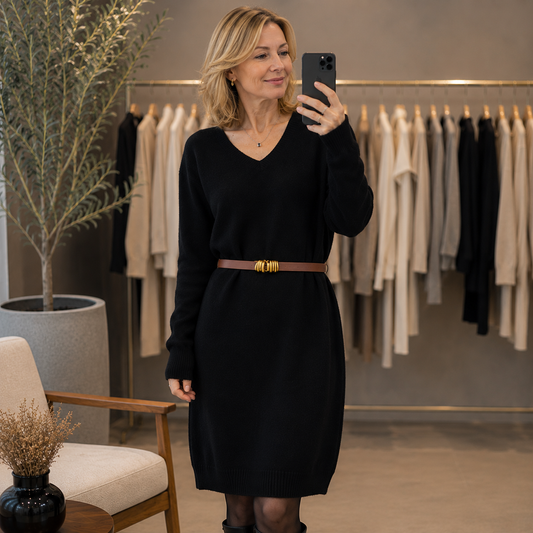 Katarína | Elegantné šaty zo 100% merino vlny