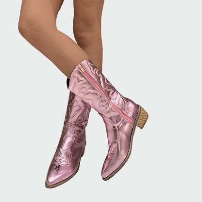Kvetina – elegantné a pohodlné kovové cowboy topánky na každodenné nosenie