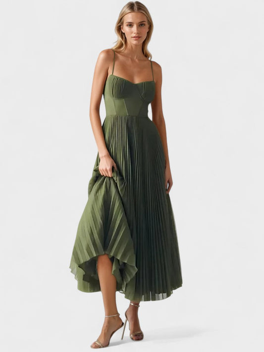 Melissa | Midi Sukienka Plisowana