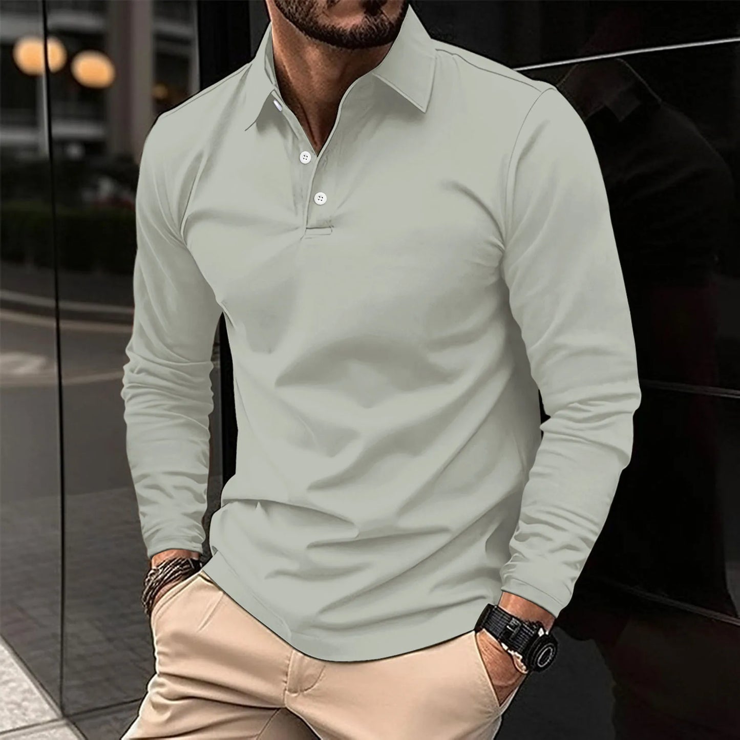 Ethan™ | Polo tričko s dlhým rukávom