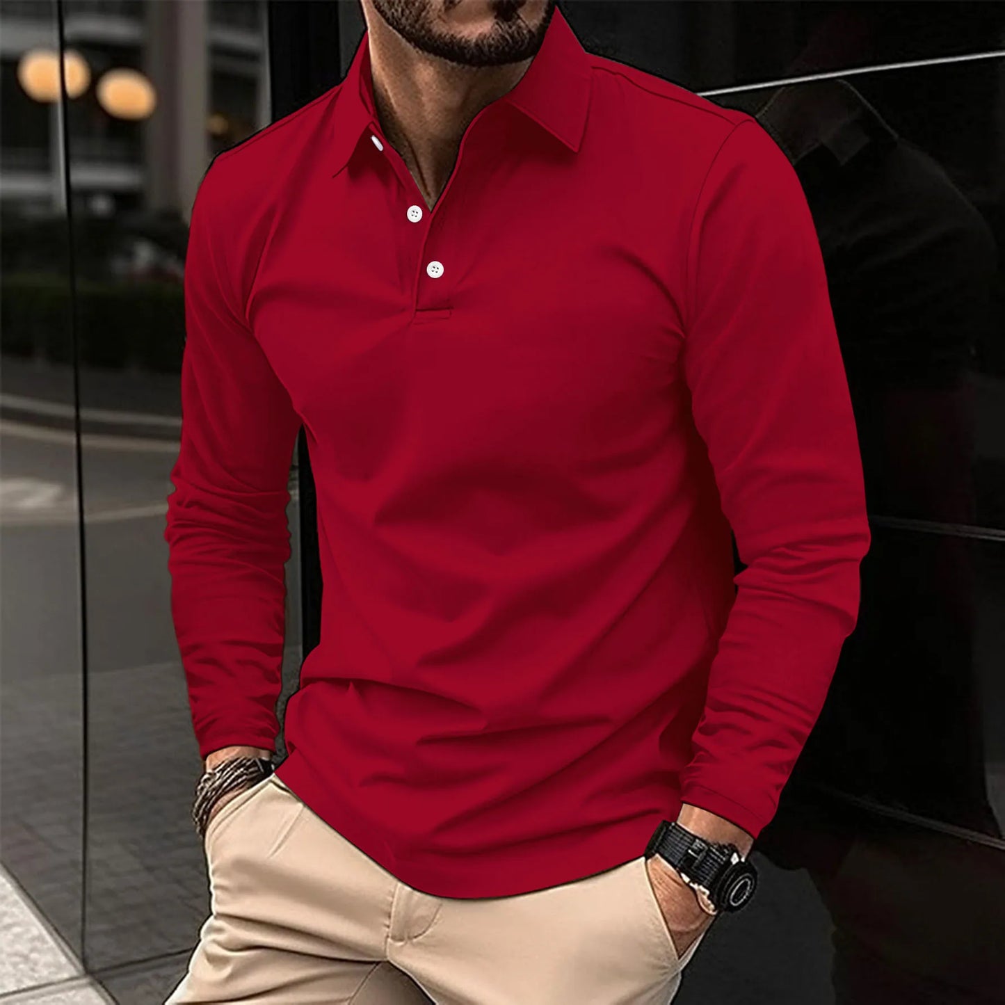 Ethan™ | Polo tričko s dlhým rukávom