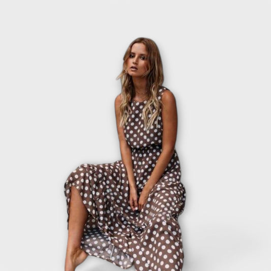 Dona | Midi Boho šaty s bodkami