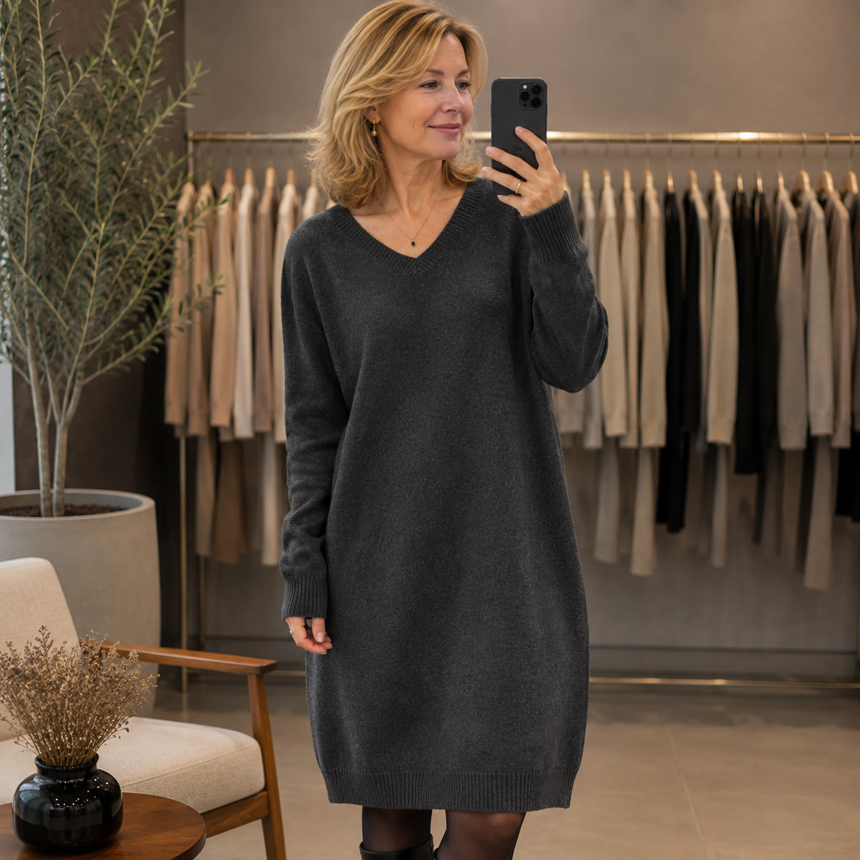 Katarína | Elegantné šaty zo 100% merino vlny