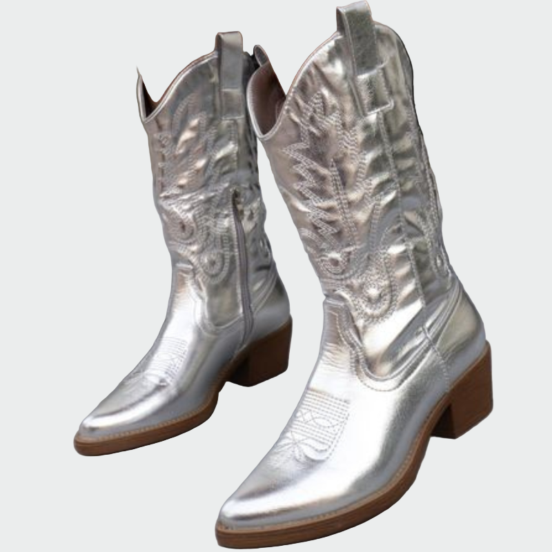 Kvetina – elegantné a pohodlné kovové cowboy topánky na každodenné nosenie