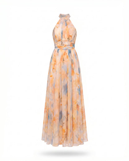 Aurora™ | Elegantné maxi šaty s umeleckou potlačou